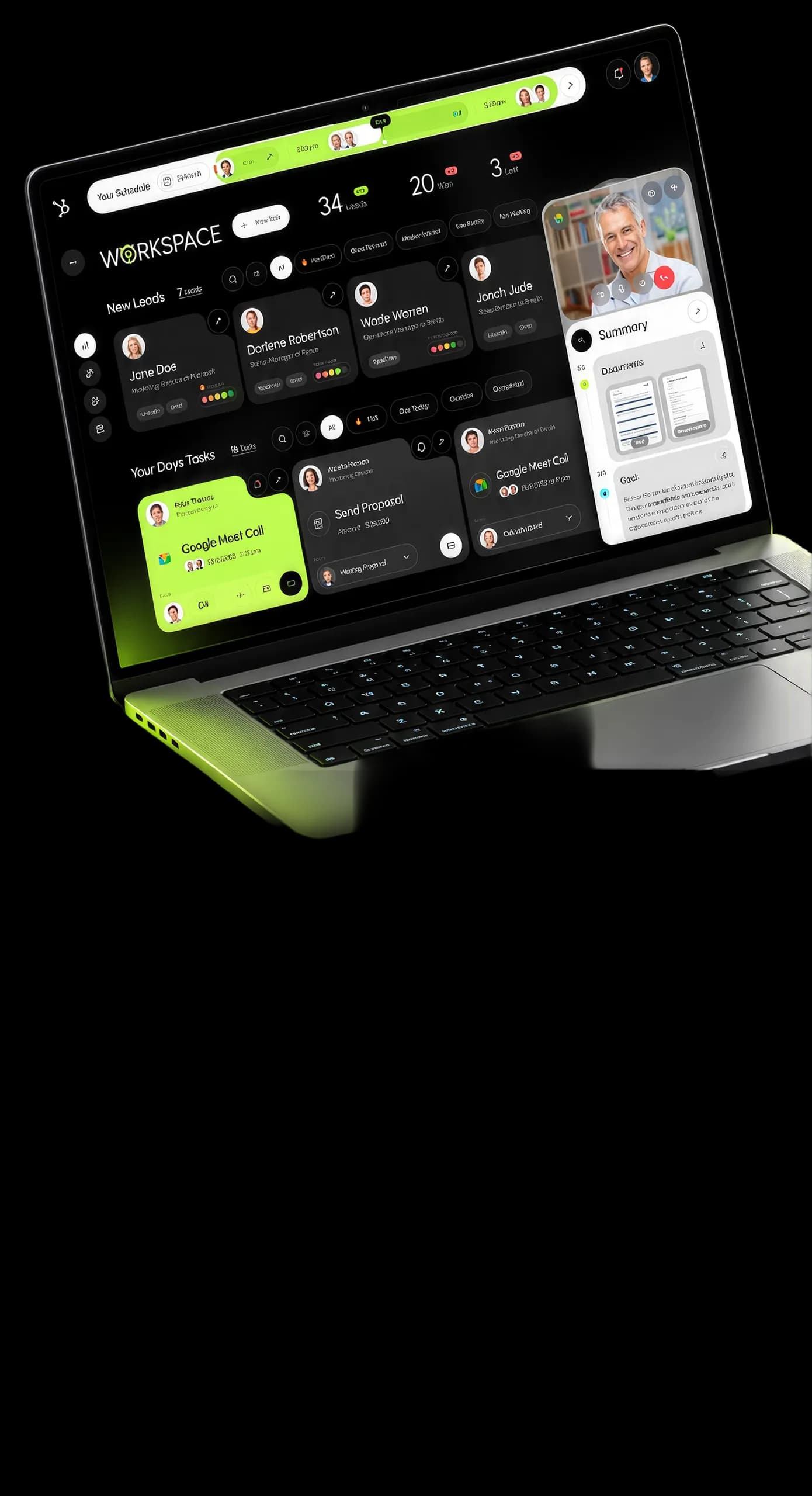 Product dashboard shown on a laptop and phone